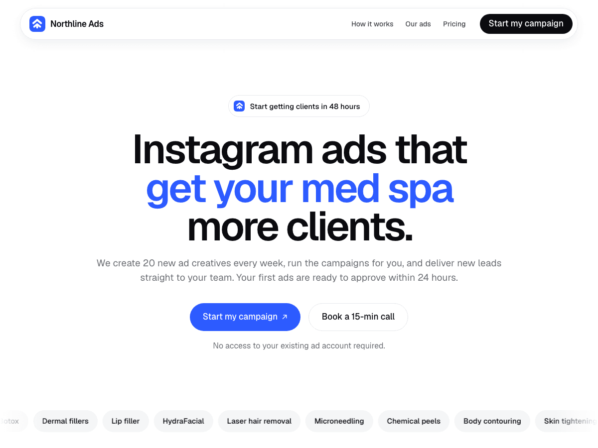 Preview of the Marketing Agency template